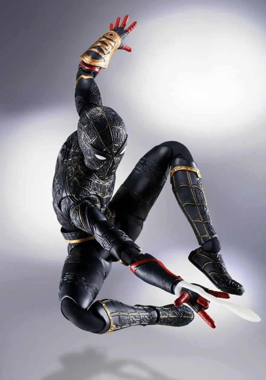 Spider-Man No Way Home S.H. Figuarts Actionfigur Spider-Man (Black & Gold Suit) Special Set