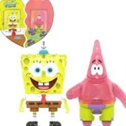 Spongebob ReAction Actionfiguren 2-Pack SquarePants and Patrick Star (Glitter) SDCC Exclusive