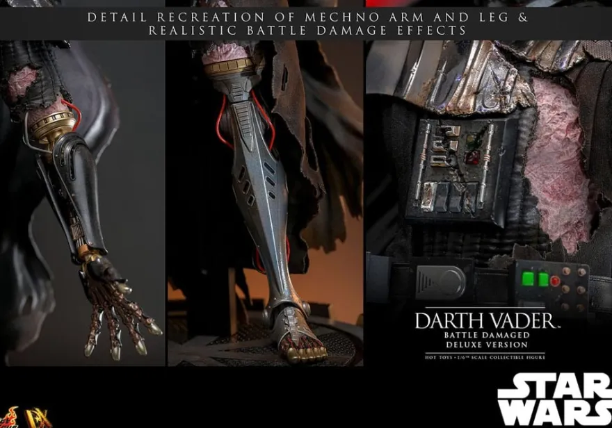 Star Wars Actionfigur 1/6 Darth Vader (Battle Damaged) Deluxe Version 35 cm