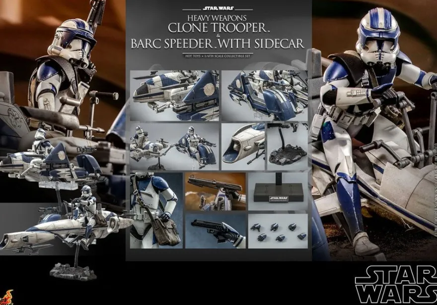 Star Wars Clone Wars Television Masterpiece Actionfiguren-Set 1/6 Heavy Weapons Clone Trooper & BARC