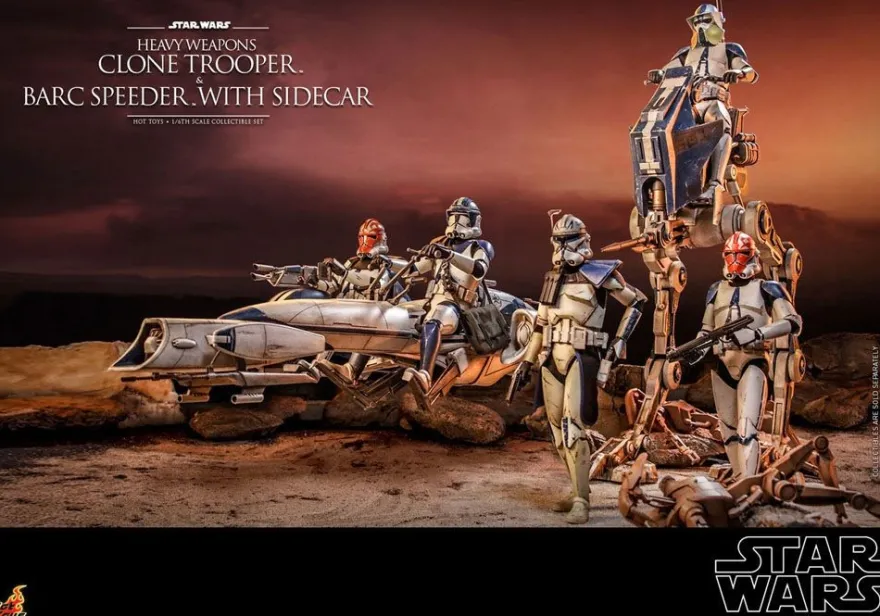 Star Wars Clone Wars Television Masterpiece Actionfiguren-Set 1/6 Heavy Weapons Clone Trooper & BARC