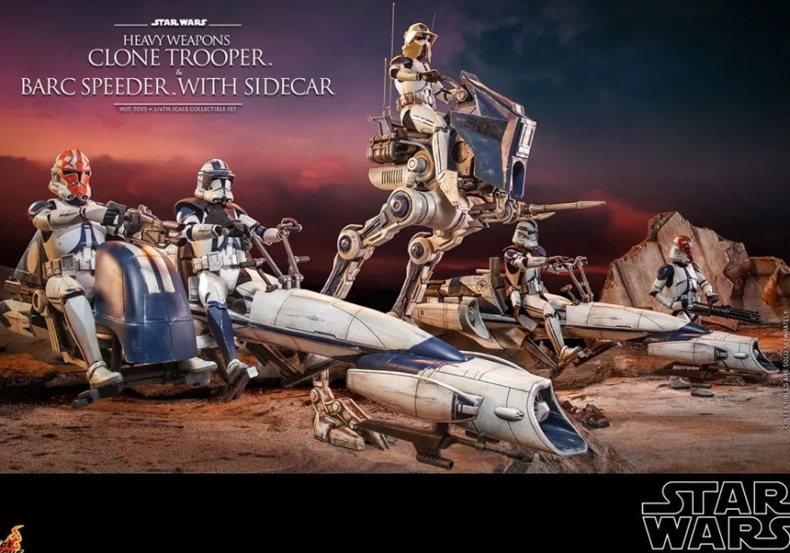 Star Wars Clone Wars Television Masterpiece Actionfiguren-Set 1/6 Heavy Weapons Clone Trooper & BARC