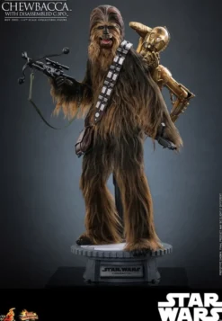 Star Wars Episode V Movie Masterpiece Actionfigur 1/6 Chewbacca with Disassembled C-3PO 36 cm