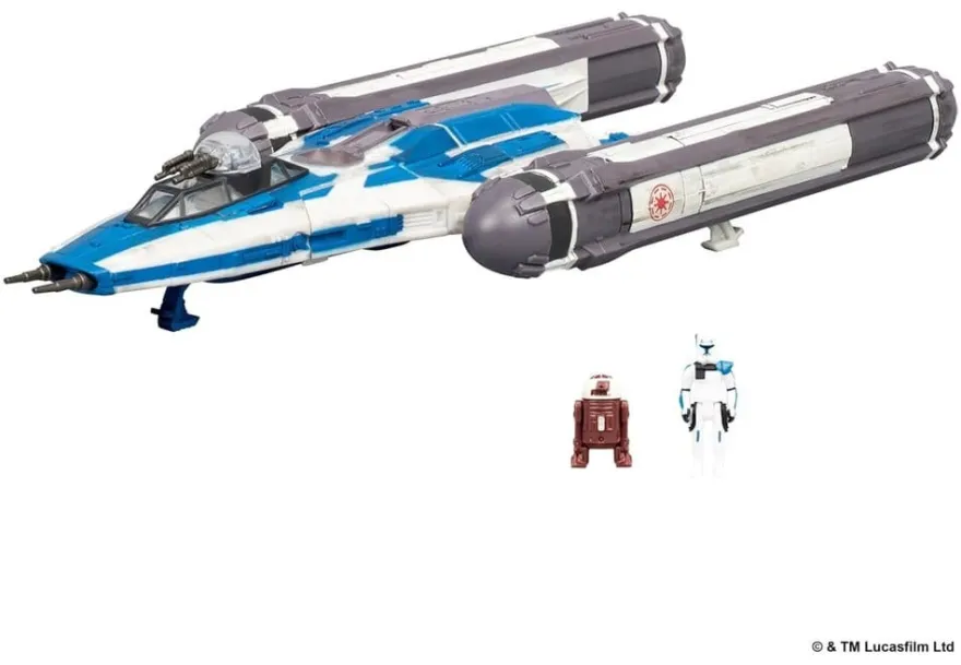 Star Wars Mittelgroßes Fahrzeug BTL-B Y-wing Starfighter with Clone Captain Rex 13 cm