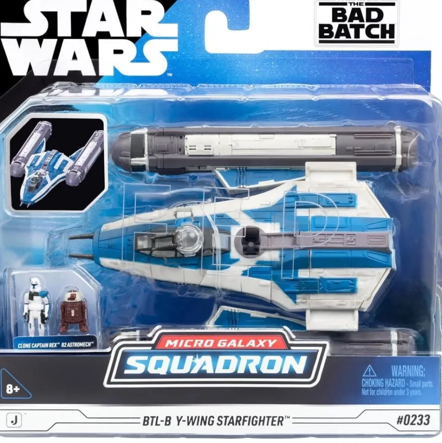 Star Wars Mittelgroßes Fahrzeug BTL-B Y-wing Starfighter with Clone Captain Rex 13 cm