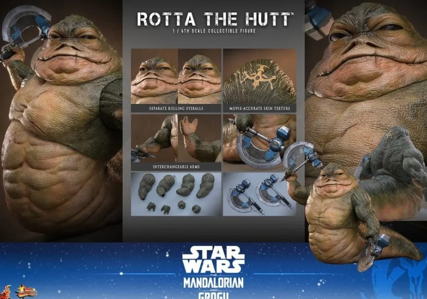 Star Wars Movie Masterpiece Actionfigur 1/6 Rotta The Hutt 32 cm