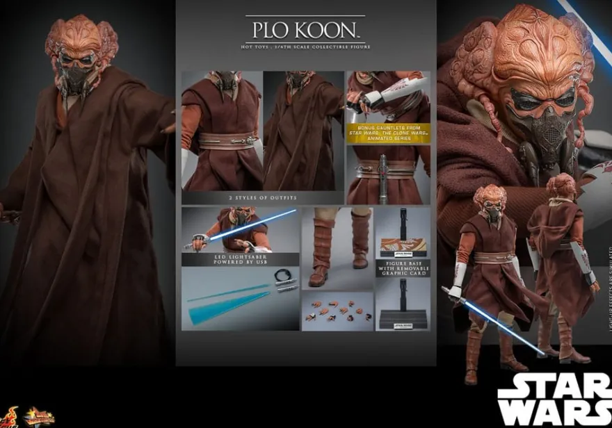 Star Wars Movie Masterpiece Actionfigur 1/6 Plo Koon 31 cm