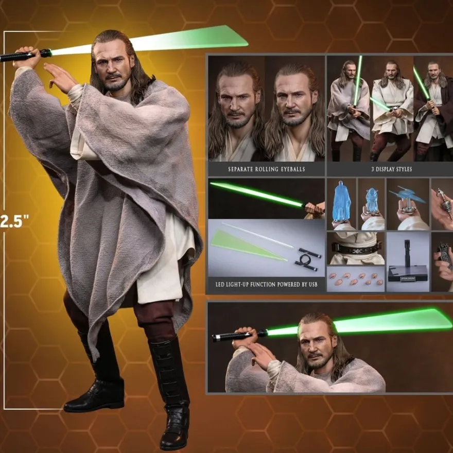 Star Wars Movie Masterpiece Actionfigur 1/6 Qui-Gon Jinn (Collector Edition) 32 cm