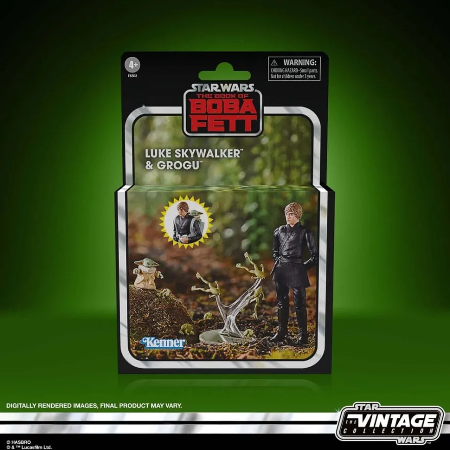 Star Wars: The Book of Boba Fett Vintage Collection Actionfiguren Luke Skywalker & Grogu 10 cm