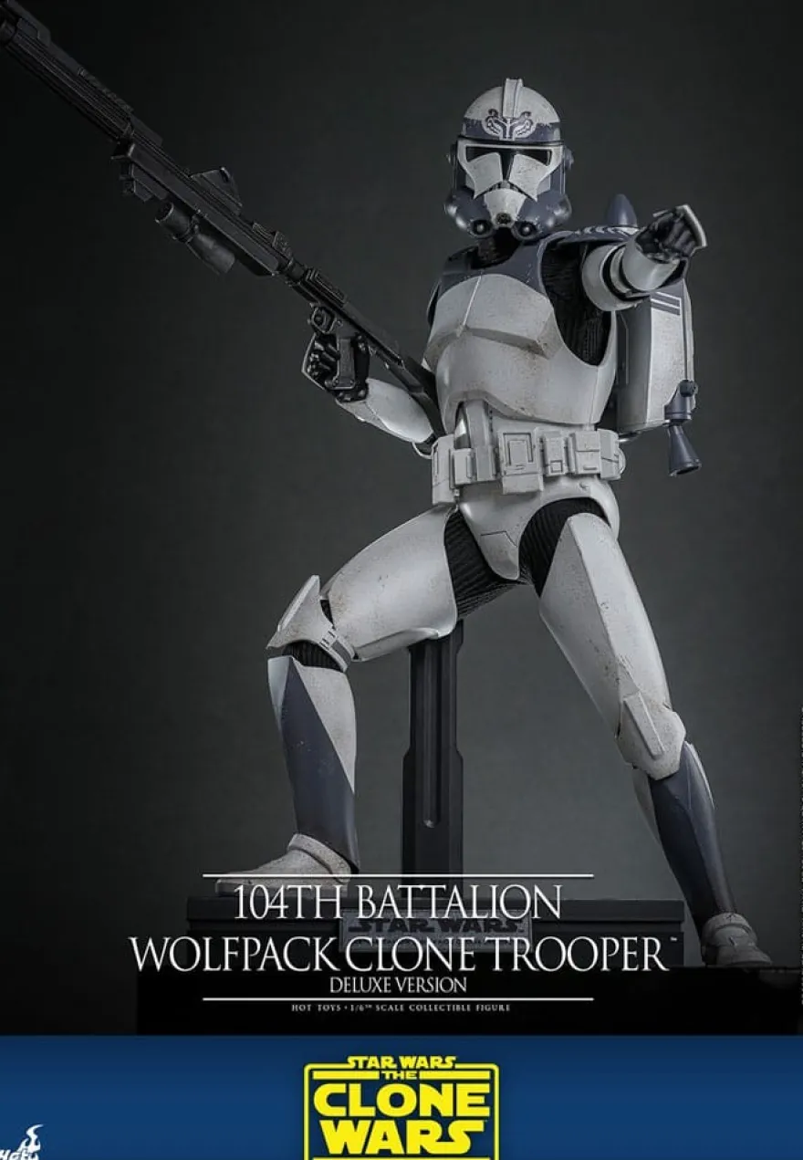 Star Wars The Clone Wars Actionfigur 1/6 104th Battalion Wolfpack Clone Trooper Deluxe Version 30 cm