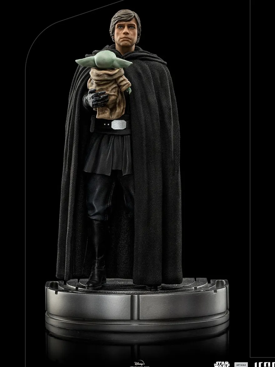 Star Wars The Mandalorian Art Scale Statue 1/10 Luke Skywalker & Grogu