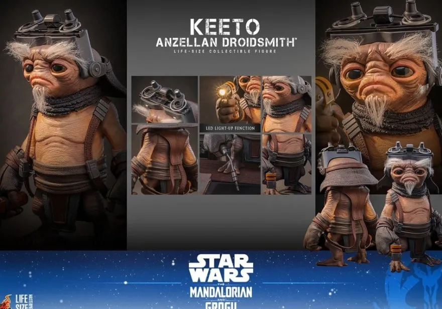 Star Wars: The Mandalorian & Grogu Life-Size Masterpiece Lebensgroße Figur Keeto Anzellan Droidsmith