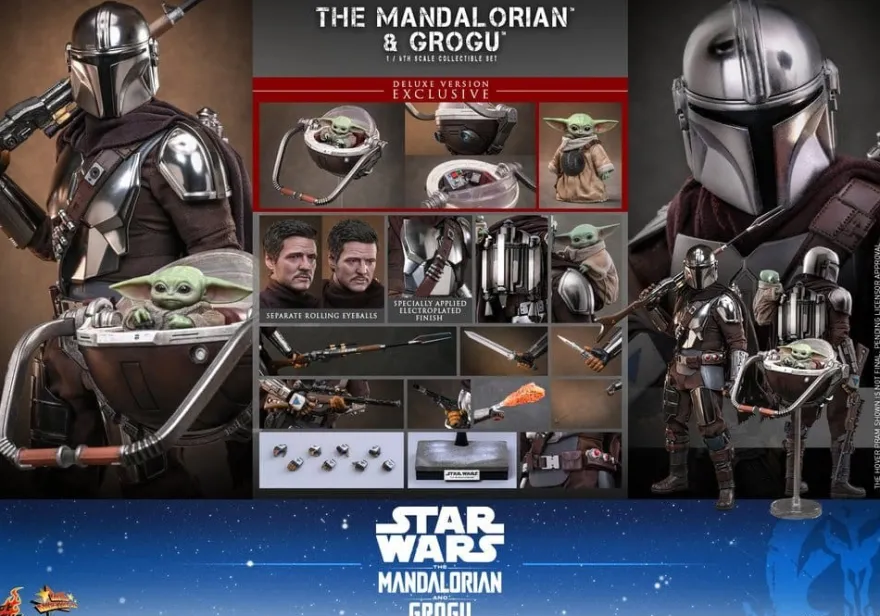 Star Wars The Mandalorian & Grogu Movie Masterpiece Actionfigur 1/6 The Mandalorian and Grogu Deluxe