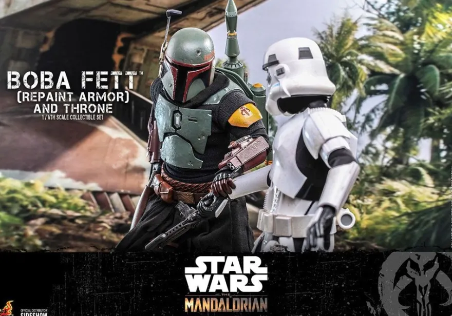 Star Wars The Mandalorian Television Masterpiece Actionfigur 1/6 Boba Fett (Repaint Armor) & Throne