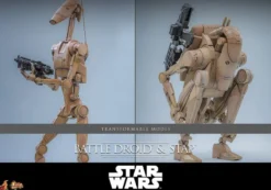 Star Wars: The Phantom Menace Movie Masterpiece Actionfiguren Set 1/6 Battle Droid & STAP 32 cm