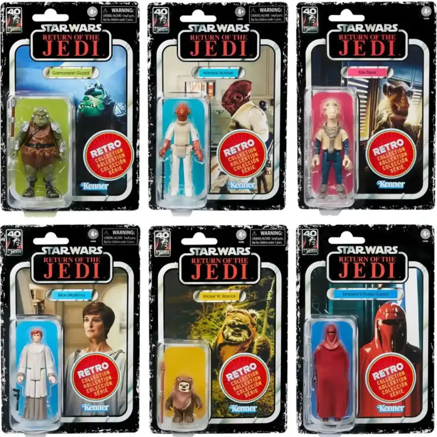 Star Wars The Retro Collection Die Rückkehr der Jedi-Ritter 3 3/4-Inch Actionfiguren 6er-Set