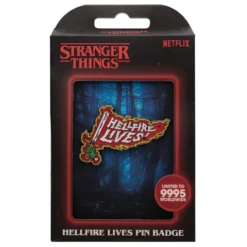 Stranger Things Ansteck-Pin Hellfire Lives Limited Edition