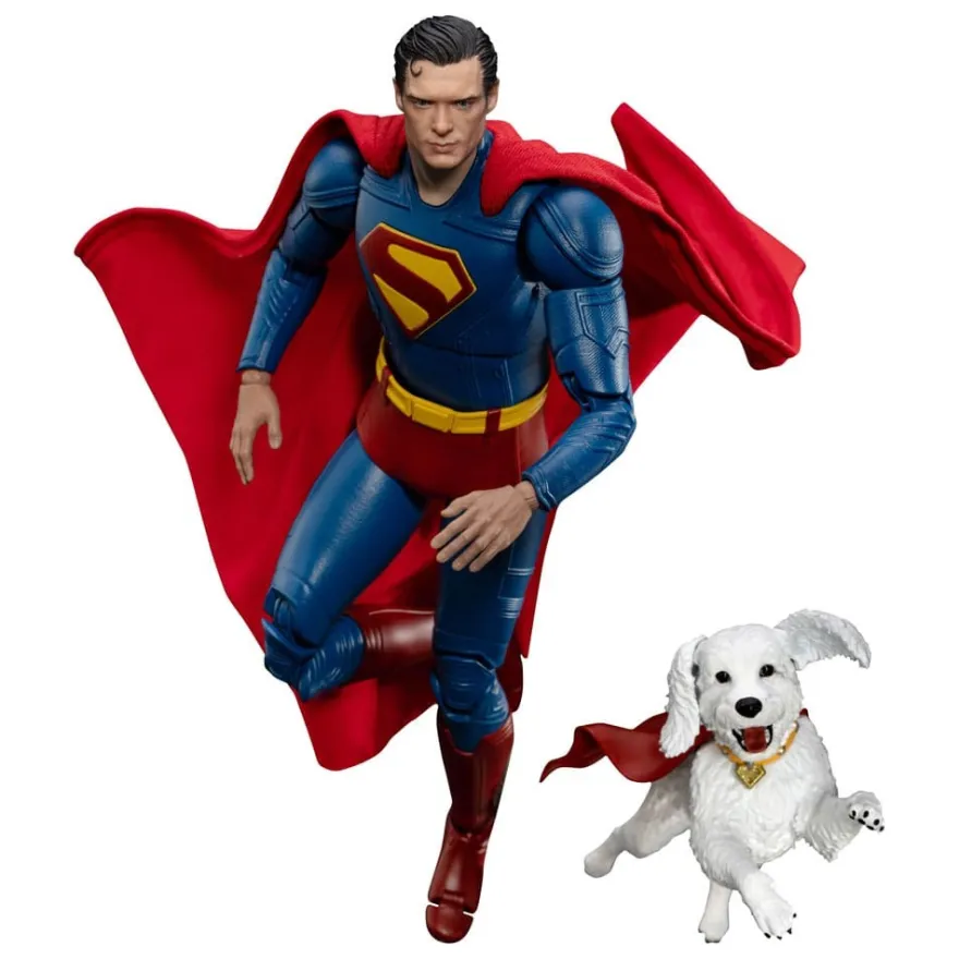 Superman (2025) Actionfigur Superman & Krypto 21 cm