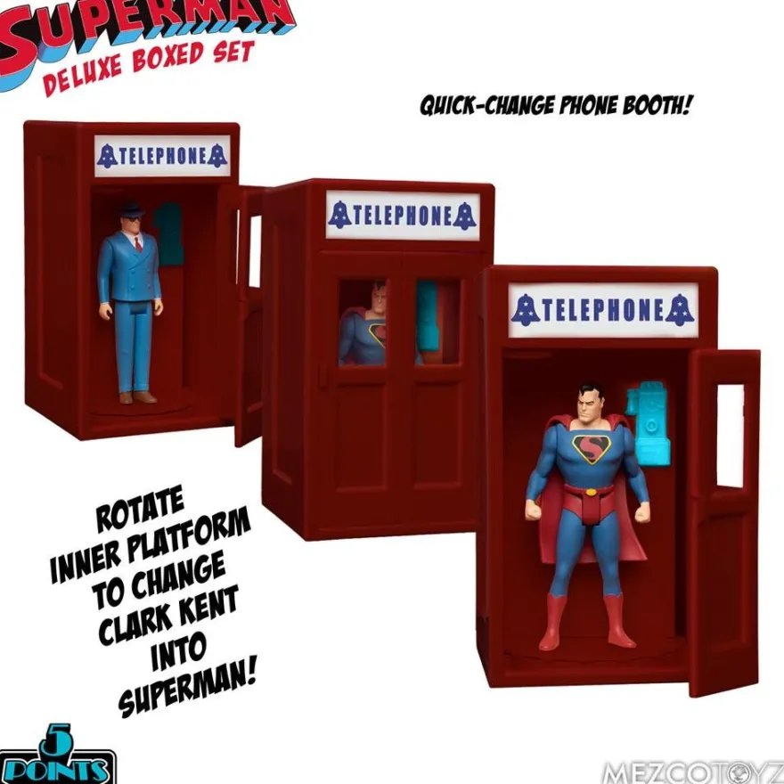 Superman The Mechanical Monsters (1941) '5 Points' Actionfiguren Deluxe Box-Set
