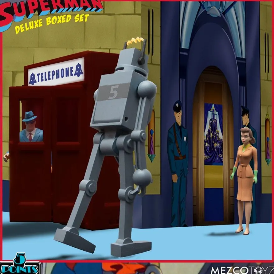 Superman The Mechanical Monsters (1941) '5 Points' Actionfiguren Deluxe Box-Set