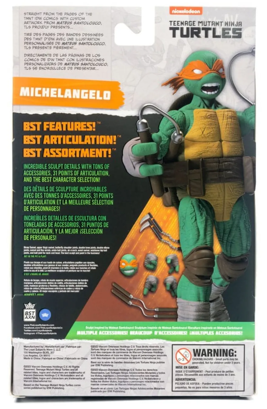 Teenage Mutant Ninja Turtles BST AXN Action Figure Michelangelo (IDW Comics) 13 cm