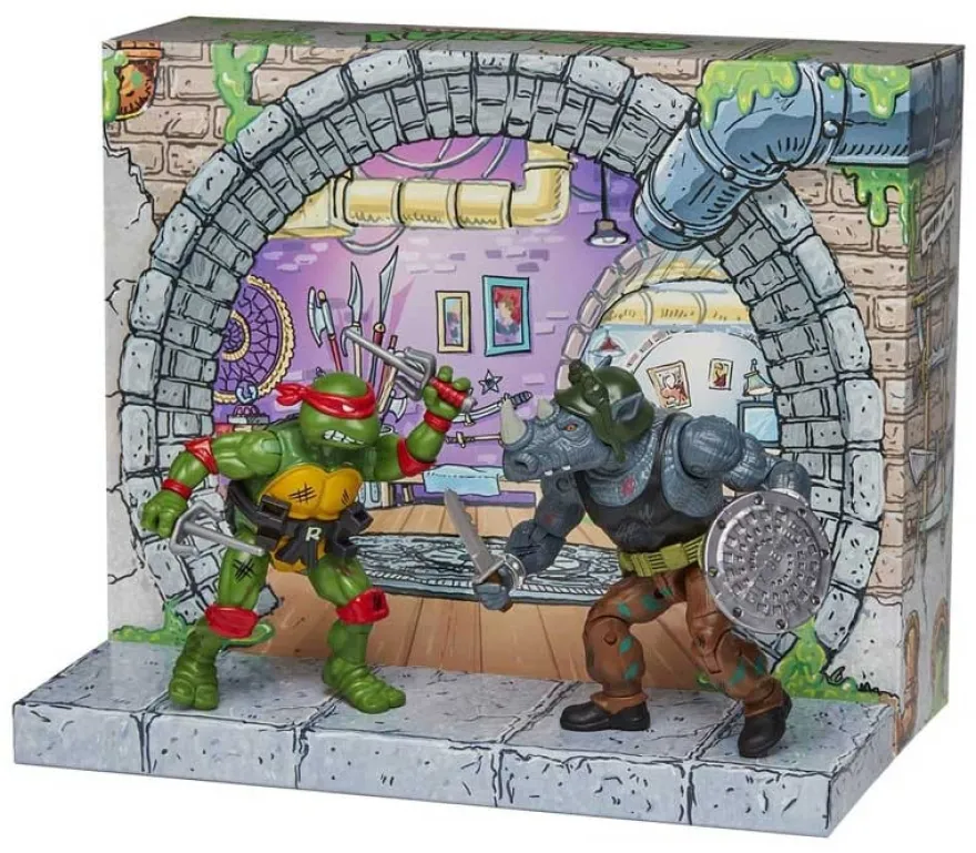 Teenage Mutant Ninja Turtles: Remastered Actionfiguren Raphael vs. Rocksteady