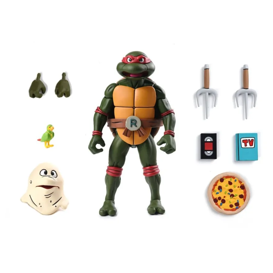 Teenage Mutant Ninja Turtles (Cartoon) Actionfigur Ultimate Raphael Pizza Club VHS 18 cm