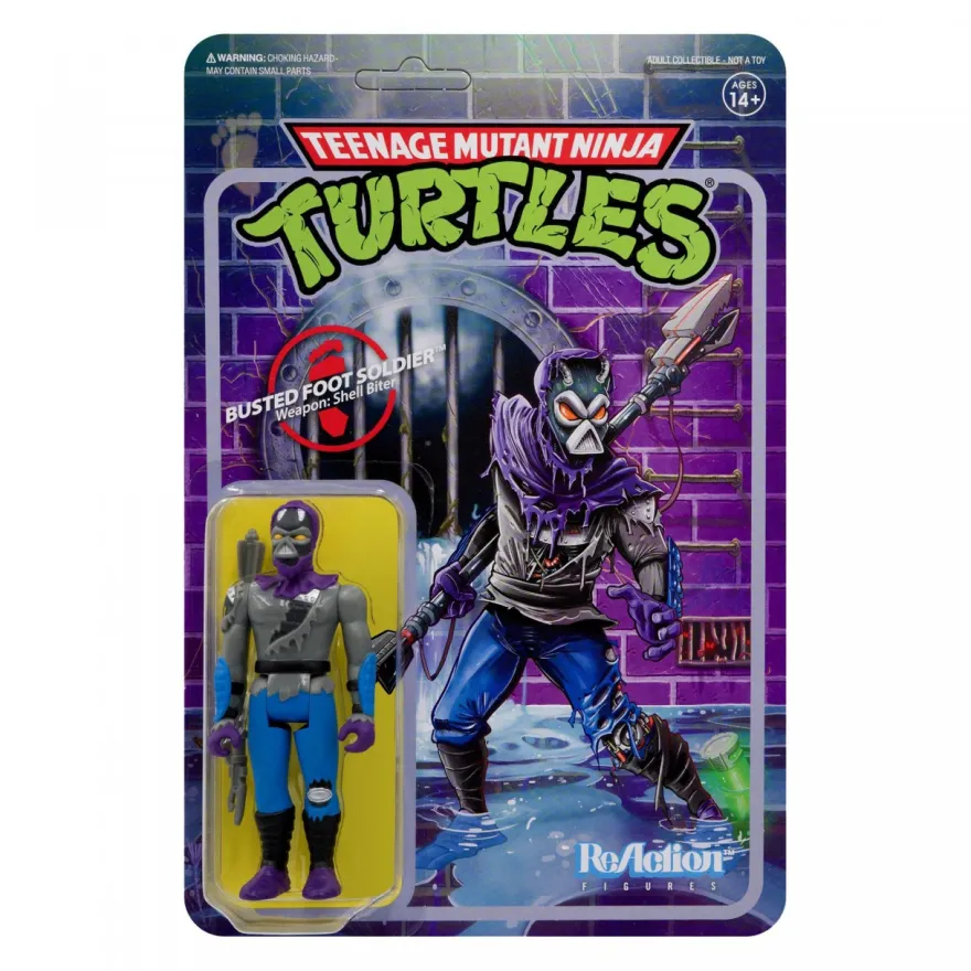 Teenage Mutant Ninja Turtles ReAction Actionfigur Damaged Foot Soldier