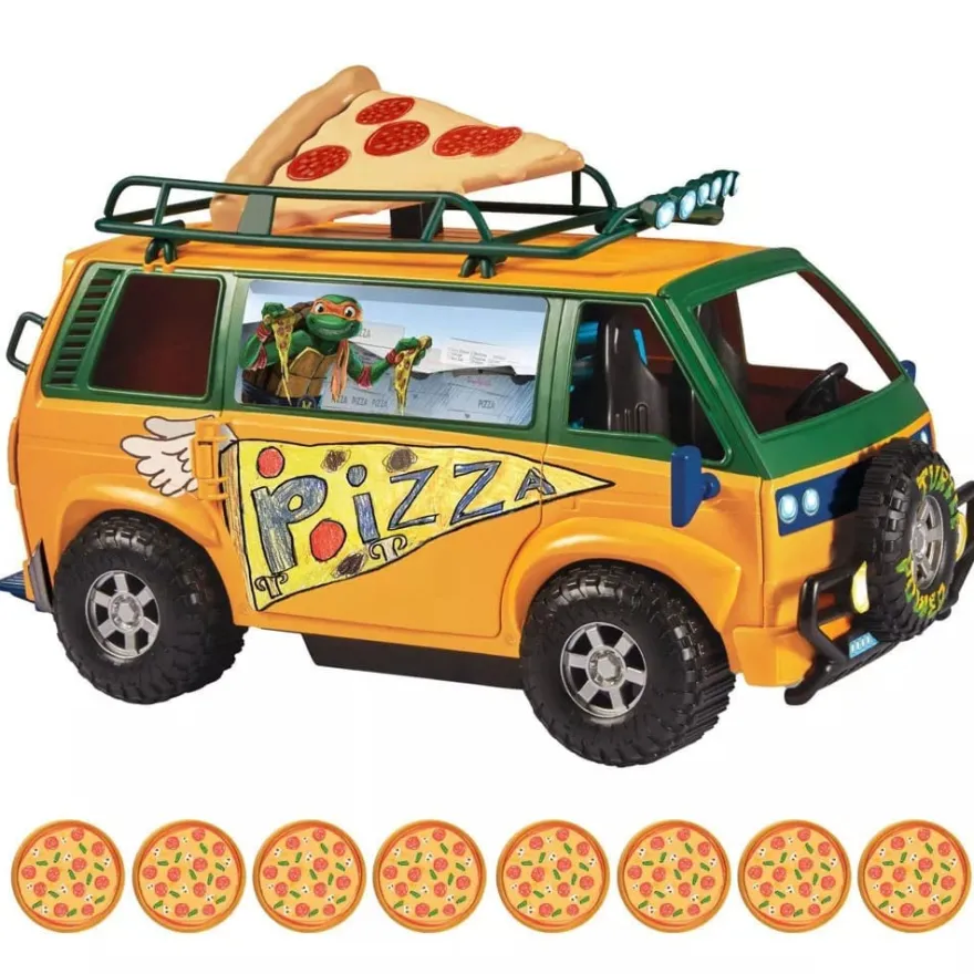 Teenage Mutant Ninja Turtles: Mutant Mayhem Fahrzeug Pizzafire Van 20 cm