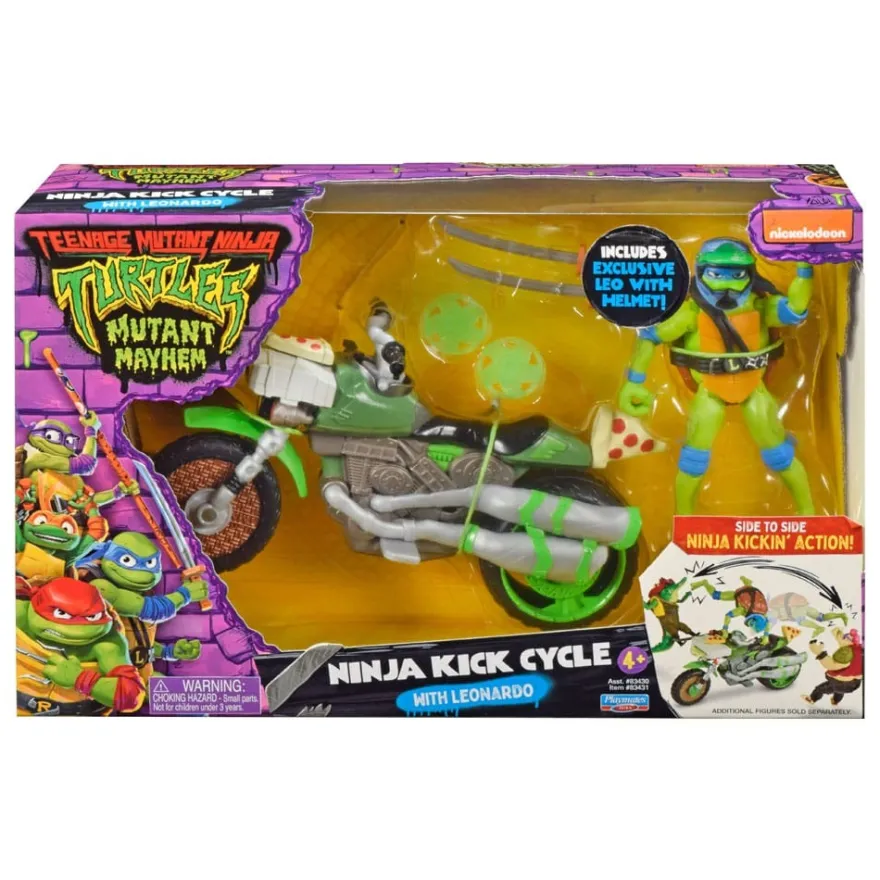 Teenage Mutant Ninja Turtles: Mutant Mayhem Drive n Kick Motorrad mit Leo