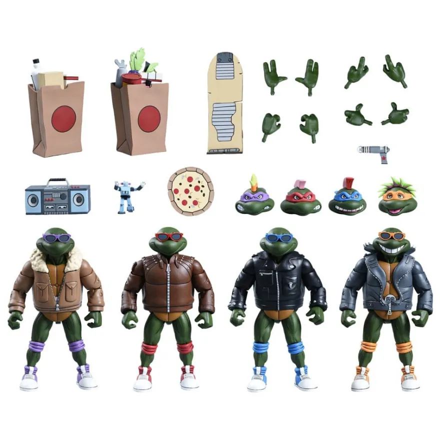 Teenage Mutant Ninja Turtles (Cartoon) Actionfiguren 4er-Pack Punk Turtles 18 cm