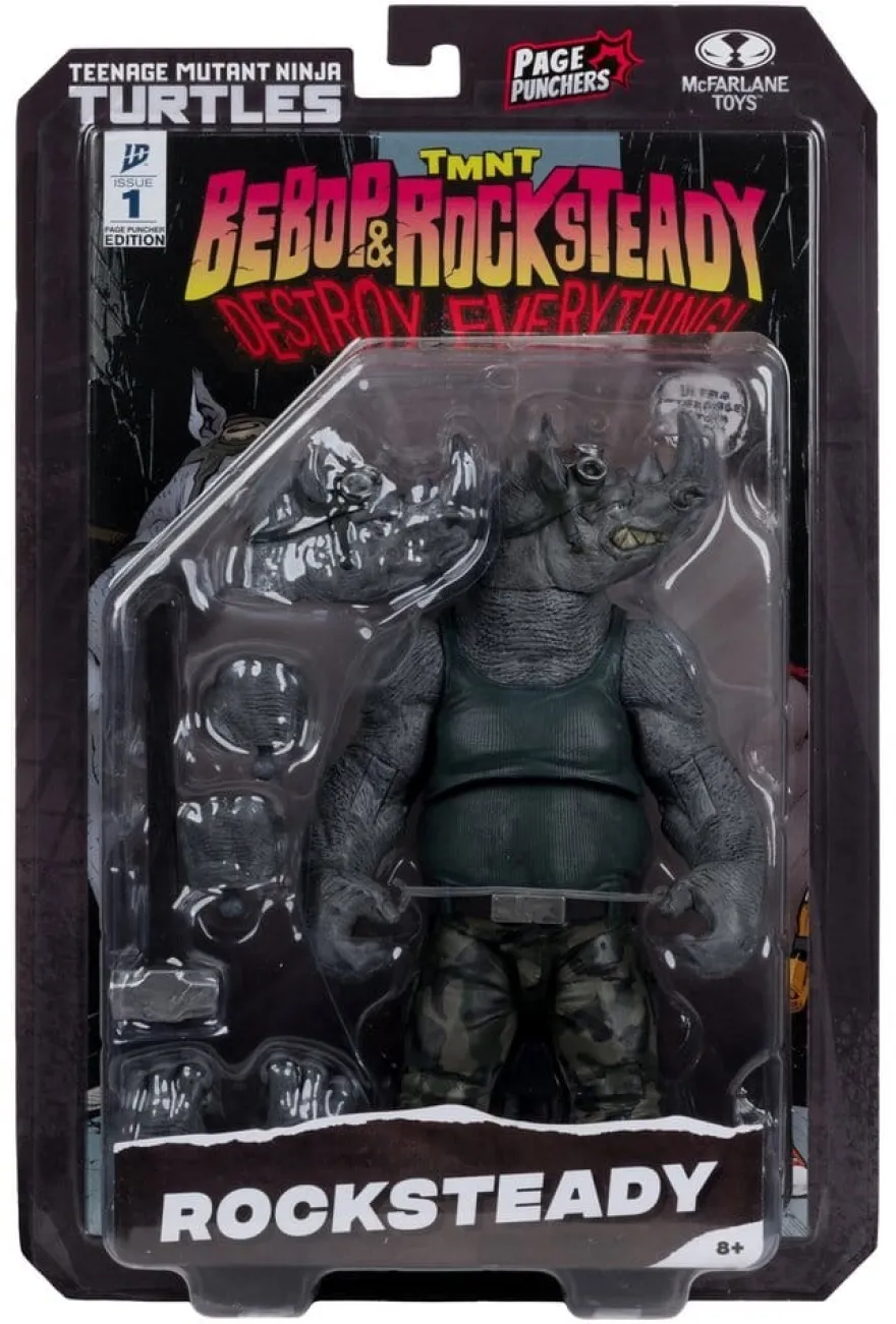 Teenage Mutant Ninja Turtles Page Punchers Actionfigur Rocksteady 17 cm
