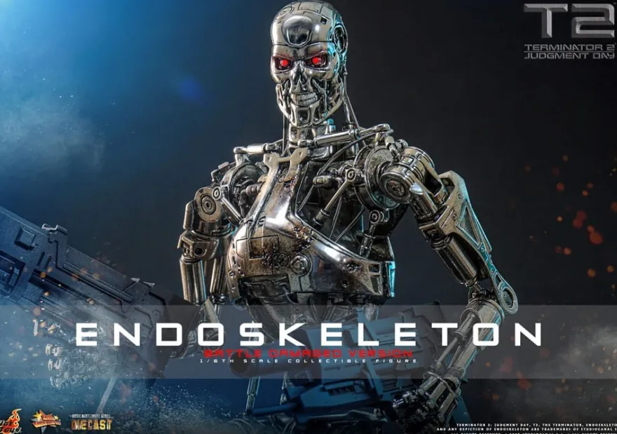Terminator 2 Movie Masterpiece Actionfigur 1/6 Endoskelett (Battle Damaged Version) 31 cm