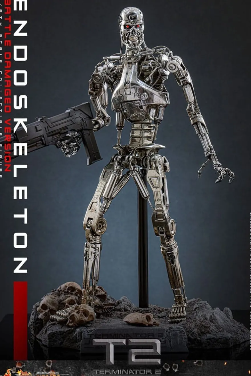 Terminator 2 Movie Masterpiece Actionfigur 1/6 Endoskelett (Battle Damaged Version) 31 cm