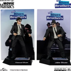 The Blues Brothers Movie Maniacs Actionfiguren 2er-Pack Jake & Elwood Blues (Gold Label) 15 cm