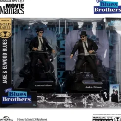 The Blues Brothers Movie Maniacs Actionfiguren 2er-Pack Jake & Elwood Blues (Gold Label) 15 cm