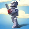 The Simpsons Ultimates Actionfigur Robot Scratchy