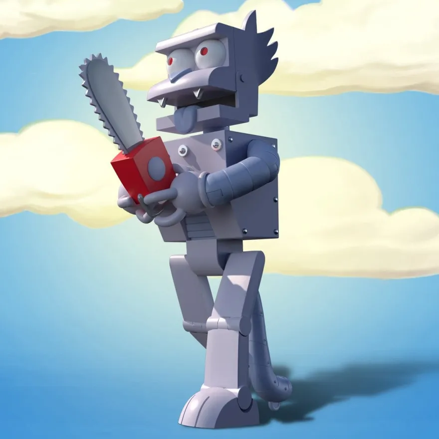The Simpsons Ultimates Actionfigur Robot Scratchy