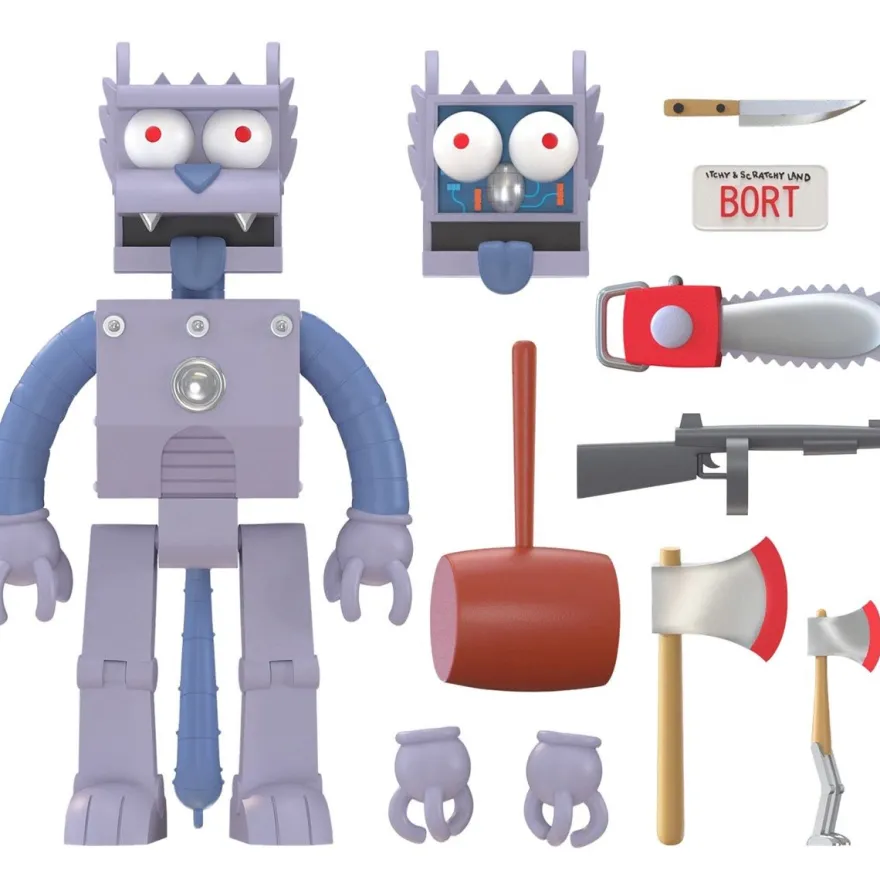The Simpsons Ultimates Actionfigur Robot Scratchy