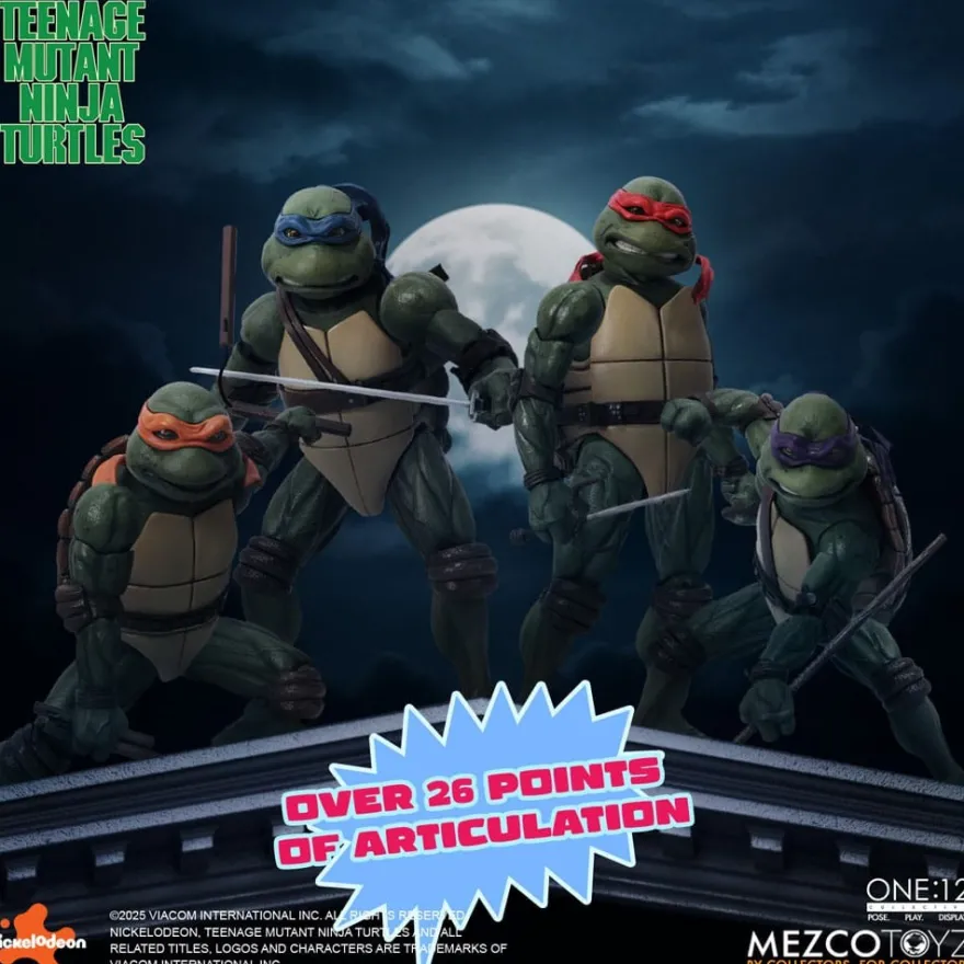TMNT Actionfiguren Box-Set 1/12 Teenage Mutant Ninja Turtles (1990 Movie) 15 cm