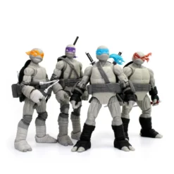 TMNT BST AXN Turtles IDW Comic Black and White 5-Inch Actiofigur 4-Pack - SDCC 2023 Exclusive
