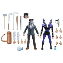 TMNT (Cartoon) Actionfiguren 2er-Pack Business Suit Casey Jones & Split Foot Soldier 18 cm