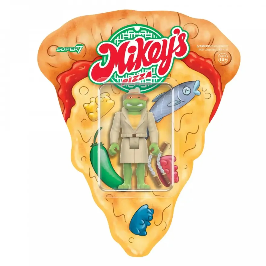 TMNT ReAction Actionfigur Wave 10 - Undercover Michelangelo (Weird Pizza To Go)