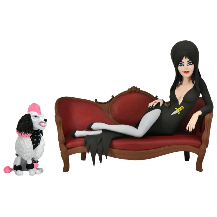 Toony Terrors Elvira, Mistress of the Dark Figur Elvira on Couch