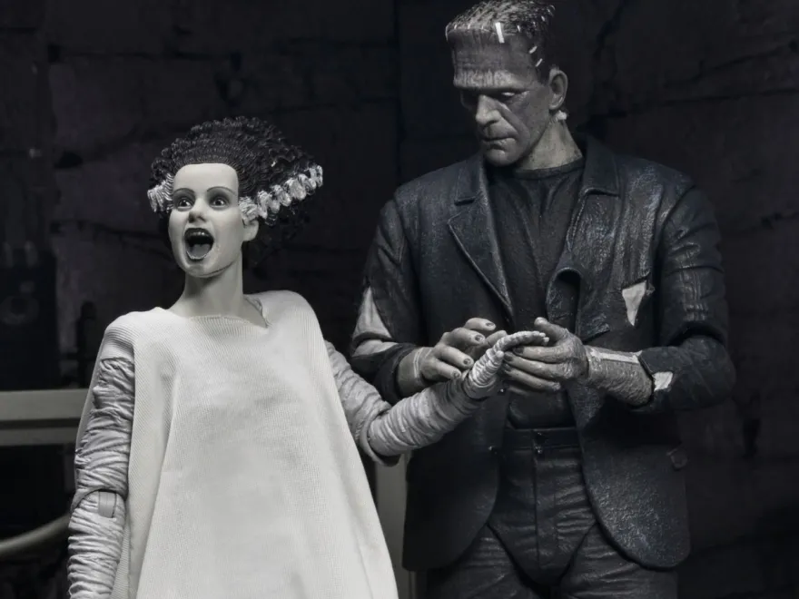 Universal Monsters Bride Of Frankenstein 90th Monster & His Mate B&W 2pack