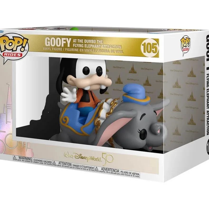 Walt Disney World 50th Anniversary Funko Pop! Rides Vinylfigur Goofy at the Dumbo Flying Elephant At