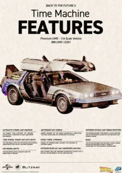 Zurück in die Zukunft II Premium UMS Actionfahrzeug 1/6 Zeitmaschine Time Machine 74 cm