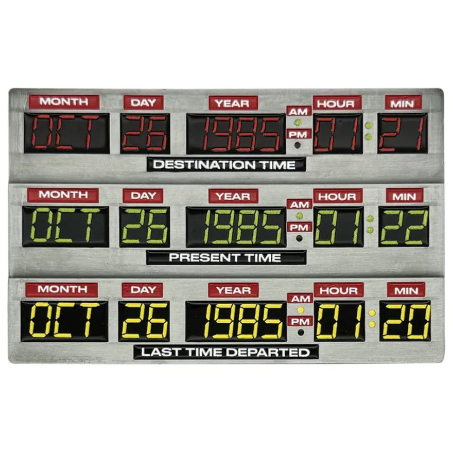 Zurück in die Zukunft Metallbarren 40th Anniversary Time Circuits Limited Edition